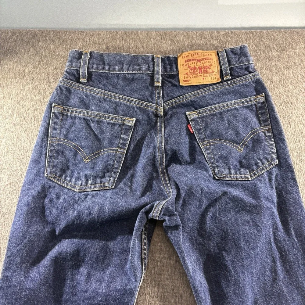 Levi's 505 Jeans Straight Mens 31x34 (30x34) Med Wash Blue Made in USA